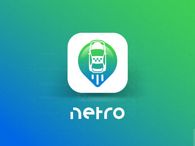 Icon application NETRO taxi application app icon car