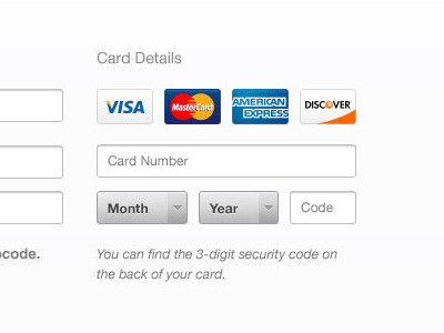 Credit Card Form