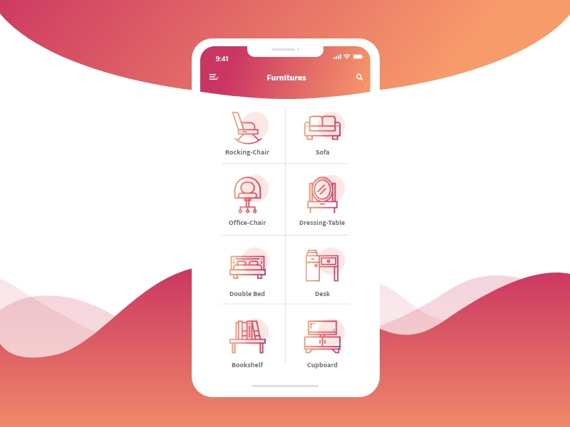 Furniture For Rent_Category screen by Shalin Sebastian on Dribbble