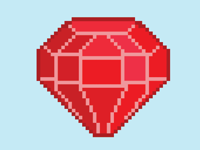 8-bit Ruby 8 bit pixel art ruby