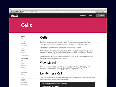 Trailblazer Cells clean hero page simple web app web design