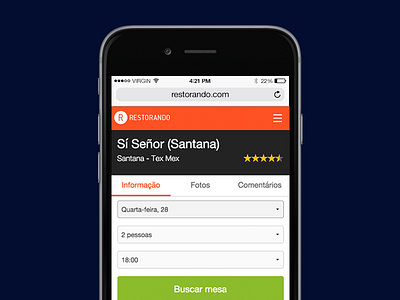 Restorando Mobile Web - Profile