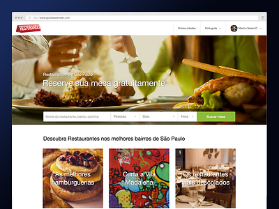 Restorando São Paulo Home clean hero home page simple web app web design
