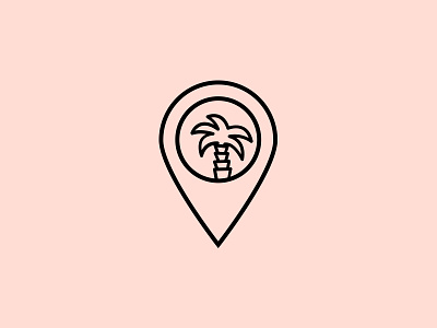 Local Market Miami bilingual girly icon pink vector