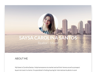 Realtor's website clean hero home page simple web app web design