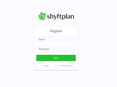 Registration Card card log-in material register sign-in signin