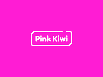 Pink Kiwi letter logo mark symbol