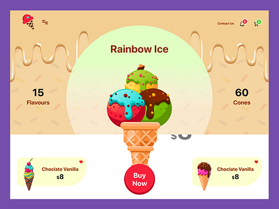 Cone Ice cream - Website Concept