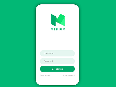 Medium app login concept medium uiux