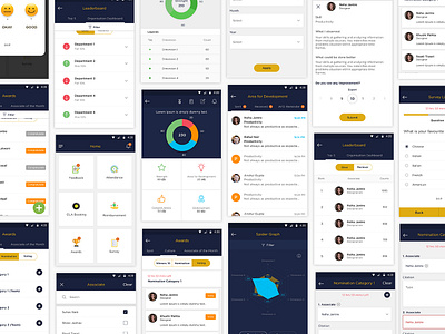 Employee Performance Feedback App attendance app dashboard design ui desgin