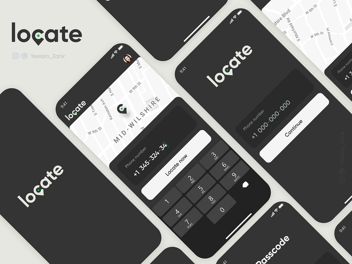 Locate Phone Number Location Tracker by Zahir Patel on Dribbble