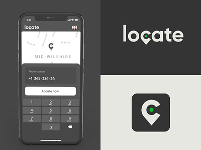 Locate Branding | Phone Number Location Tracker animation app branding dark ui design flat icon illustration logo minimal trend typography ui ui design ux vector web