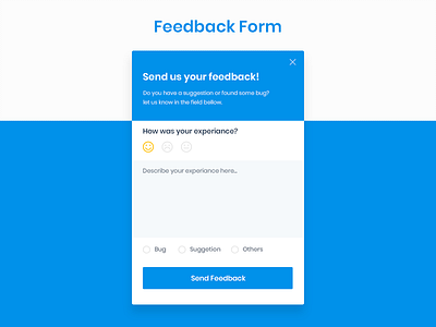Feedback Form | UI/UX by Zahir patel on Dribbble