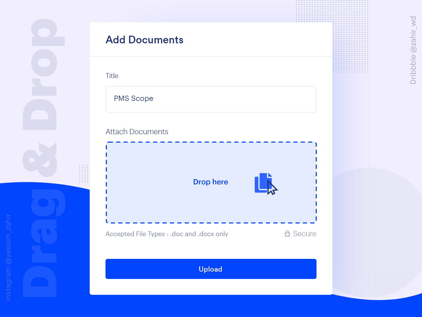 Dribbble Drag and drop file upload ux 2x png By Zahir Patel