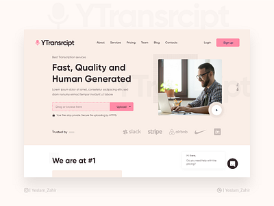 Transcription Services Landing Page | YTransrcipt