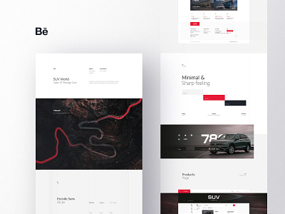 Behance Case Study - SUV World behance branding cars case study clean design hero image landing page modern simple typography ui ux web