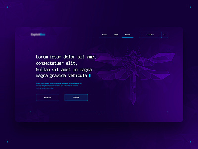 IT Web Concept design dragonfly geometric it web