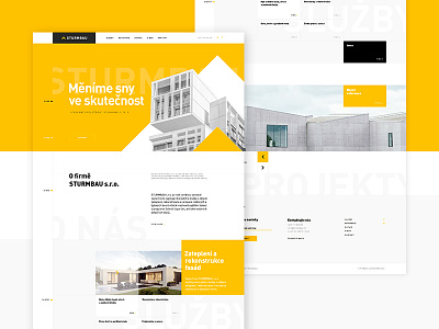 STURMBAU - Construction company Website architecture construction design ui ux web