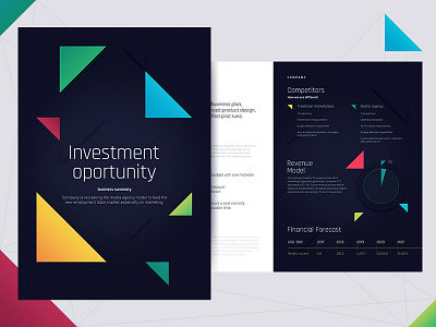 Infographic Booklet booklet geometric infographic triangles