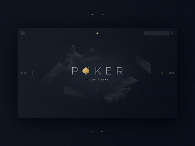 Landing Page for Poker Blog landing page poker ui ux web