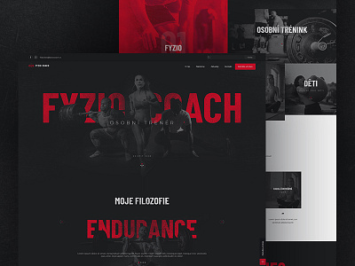 Fyzio Coach - Landing Page design gym magebit ui ux web