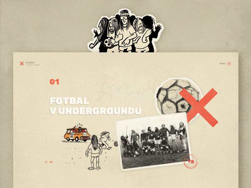 Underground Fotball fotball retro ui ux web
