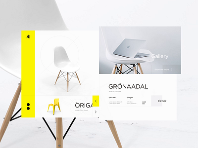 Fürtniture Shöp animation chair design eshop landing page minimalism simple ui ux