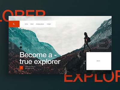 Be Explorer animation landingpage ui uiux ux webdesign