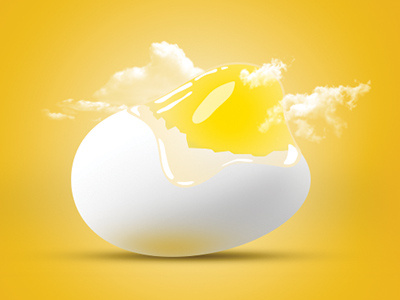 Heavenly Eggs cloud clouds egg eggs photoshop tutorial yolk