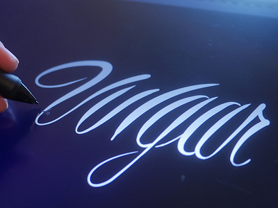 Vulgar hand lettering typography