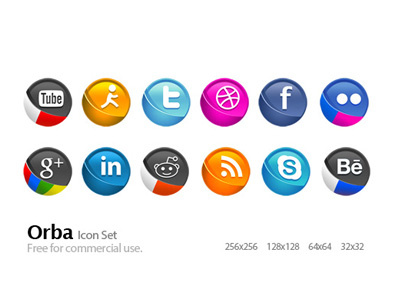 Orba Social Icon Set (Free!) free social icon set orba social media