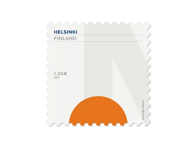 Stamp- Helsinki design finland germany graphic helsinki mail postal stamp stamps toronto typography