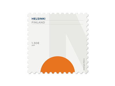 Stamp- Helsinki design finland germany graphic helsinki mail postal stamp stamps toronto typography