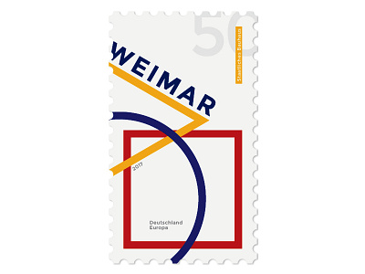 Stamp - Weimar berlin design germany graphic mail postal stamp stamps toronto typography weimar