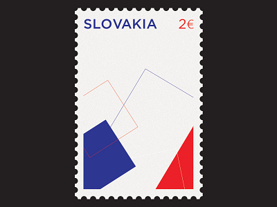 Stamp - Slovakia blue design graphic mail postage red slovakia stamp stamps toronto typography