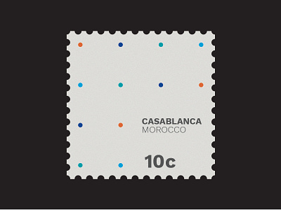 Stamp - Casablanca casablanca design graphic mail morocco postage red stamp toronto typography
