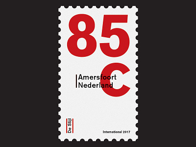 Stamp - Amersfoort de stijl design graphic mail netherlands postage red stamp toronto typography