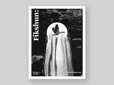 POSTERxDAY_032 bird black collage fiction minimalism noise poster poster a day posterxday type typography white