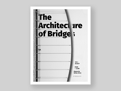 POSTERxDAY_034 black bridge graphic minimalism noise photo poster poster a day type typography white