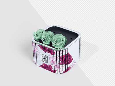Flower Boxes - Package Design box box template branding corporate identity design flower flower box mock up mockup package realistic roses showcase template