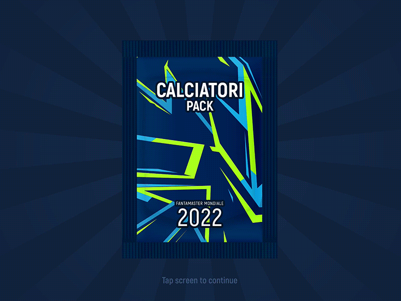 Calciatori pack opening animations animation chest opening collection drop fifa 2022 fifa qatar football football app gamification mundial pack soccer