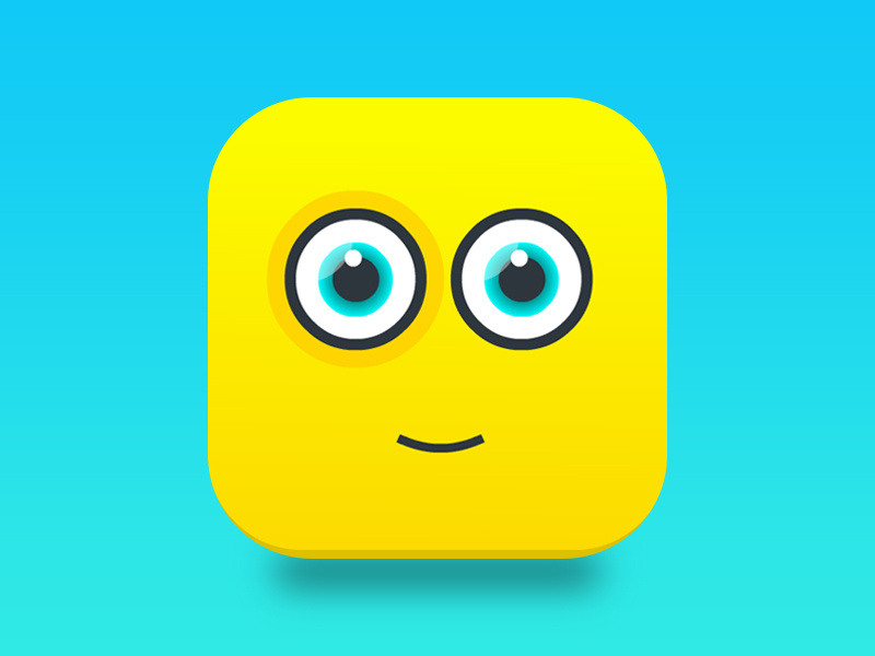Sfronzols Icon vector illustration sketch iphone design kids yellow android ios game tamagotchi icon app
