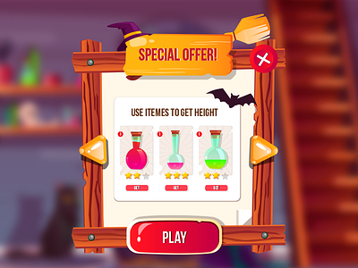 Witch Pop-up design ui ux game game art game ui gradient popup witcher