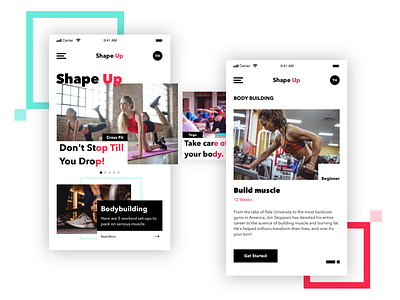 Shape UP app apps application app design application design mobile mobile design sport sports ui ui design uidesign ux ui ux design uxdesign