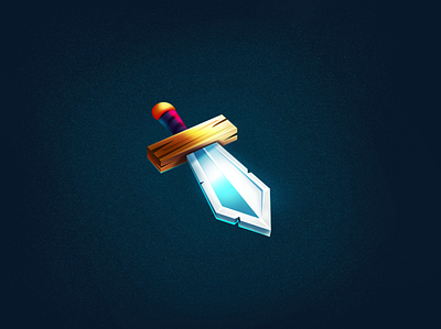 swor3 blue design game games icon iconography illustraion light mobile design sword