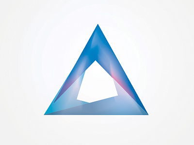 Glass glass logo simple triangle