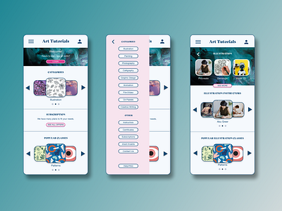 Art Tutorials Mobile Version Mockup