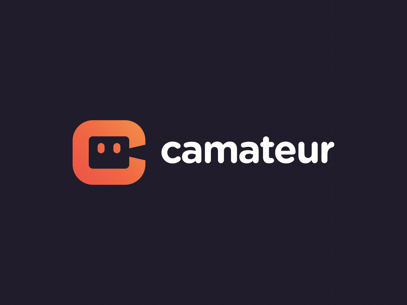 Camateur - Logo Animation mascot typography camera icon motion graphics motion design logo animation logo branding reveal logo reveal intro animated logo brand animation animation alexgoo after effects ae 2d animation 2d
