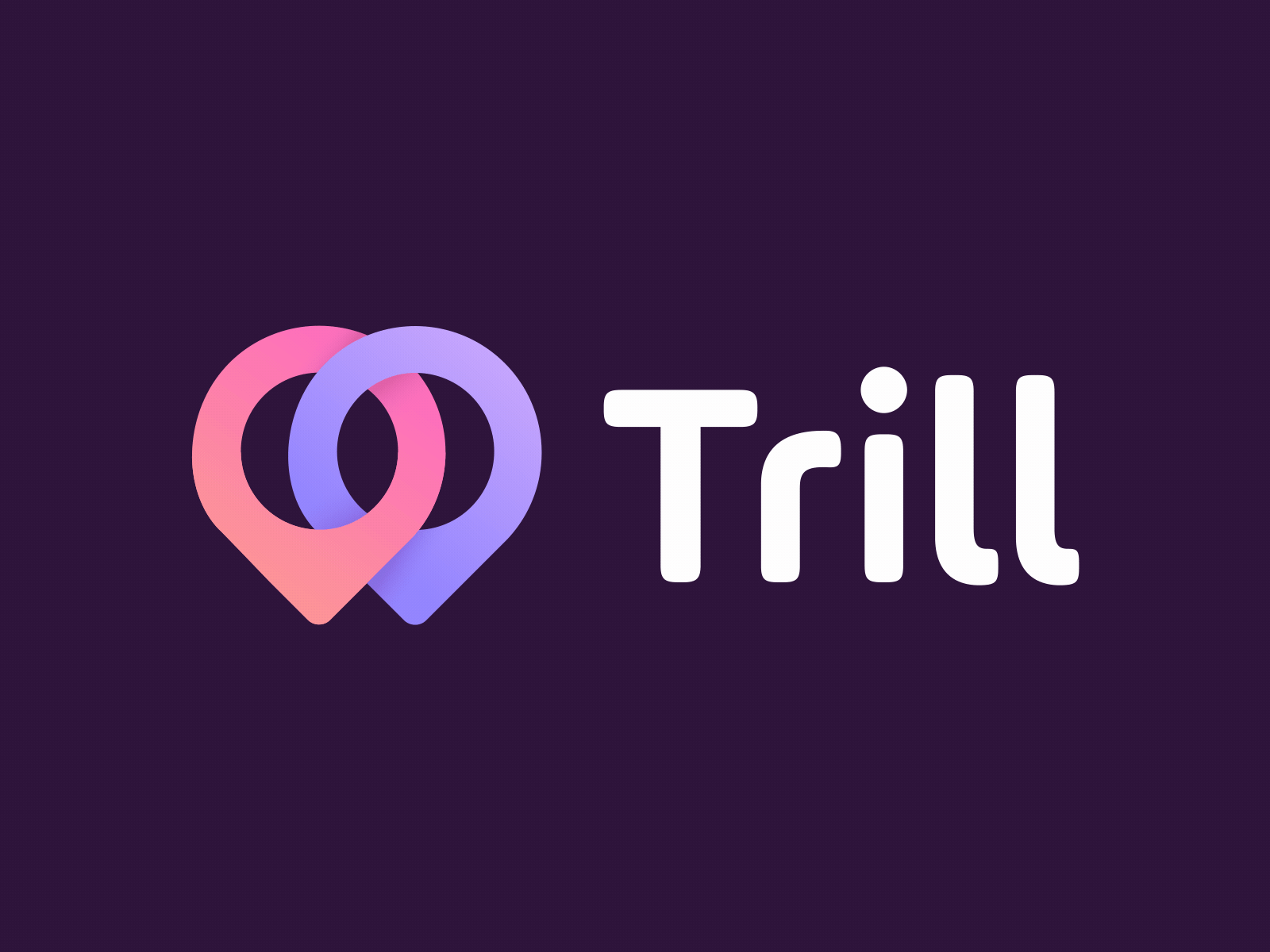 Trill - Logo Animation (dark) 2d 2d animation after effects alexgoo animated logo animation brand animation branding dating heart icon intro logo logo animation logo reveal love motion design motion graphics reveal typography
