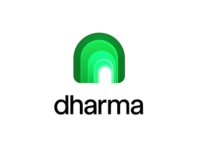Dharma - Logo Animation 2d 2d animation ae after effects alexgoo animated logo animation brand animation branding icon animation logo logo animation logo intro logo reveal motion motion design motion graphics portal tunnel typography